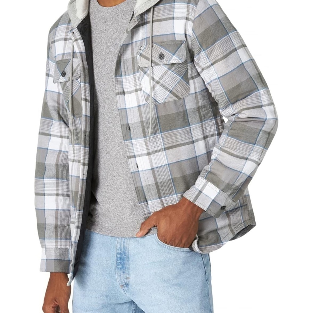 NWOT Wrangler Lightweight Brown and Gray Shirt Jacket